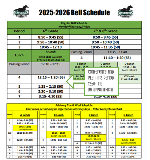 Bell schedule